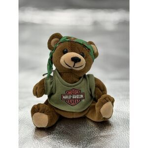 Vintage 1998 Harley-Davidson Teddy Bear Plush Manifold Max Bean Bag Motorcycle‎